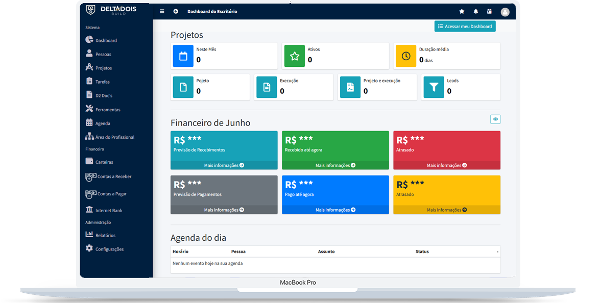 Tela do sistema DeltaDois Build